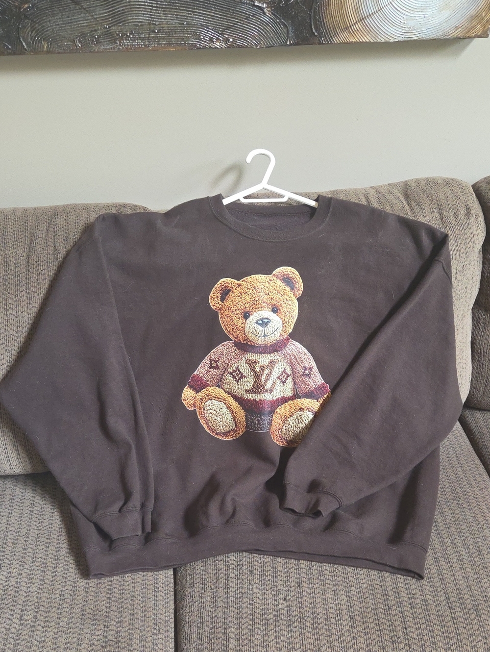 Brown Louis Vuitton Crew Neck